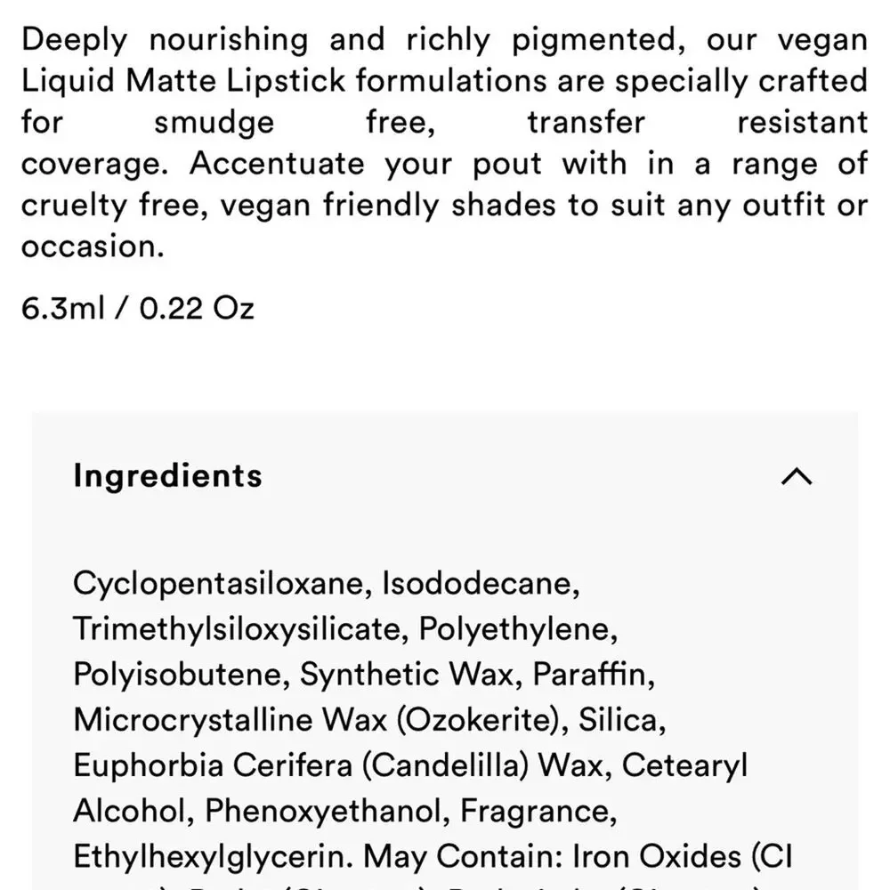 Phase Zero Matte Liquid Lipstick Undercover Vegan Cruelty Free